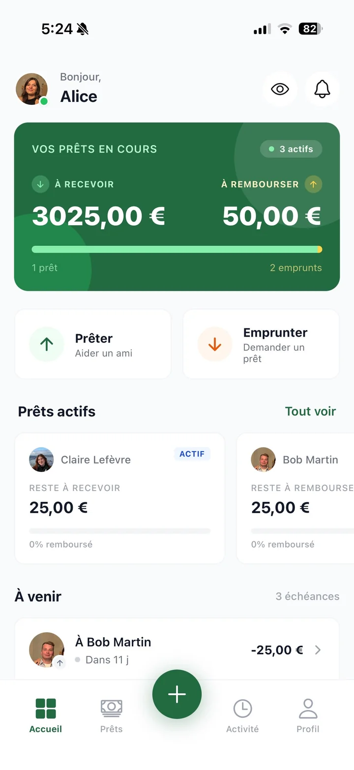L'application Kredy, réalisée par Vinaly